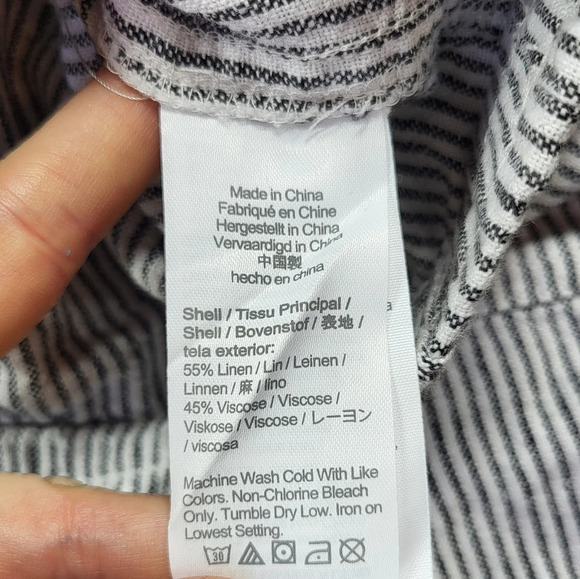 J Crew Striped Linen Pull On Shorts with Drawstring - Picture 5 of 12